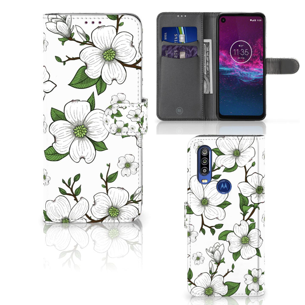 Motorola One Action Hoesje Dogwood Flowers
