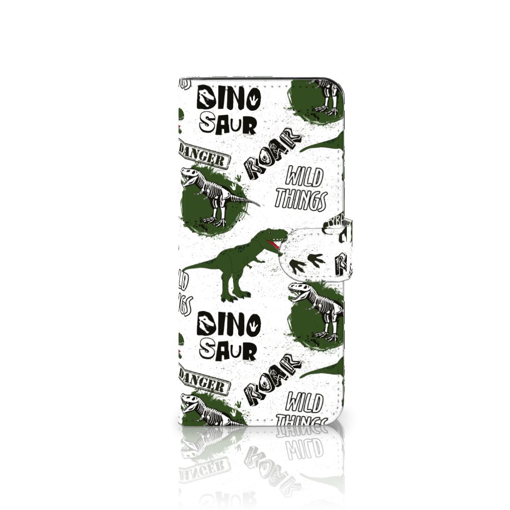 Telefoonhoesje met Pasjes voor Motorola Moto G32 Dinosaurus