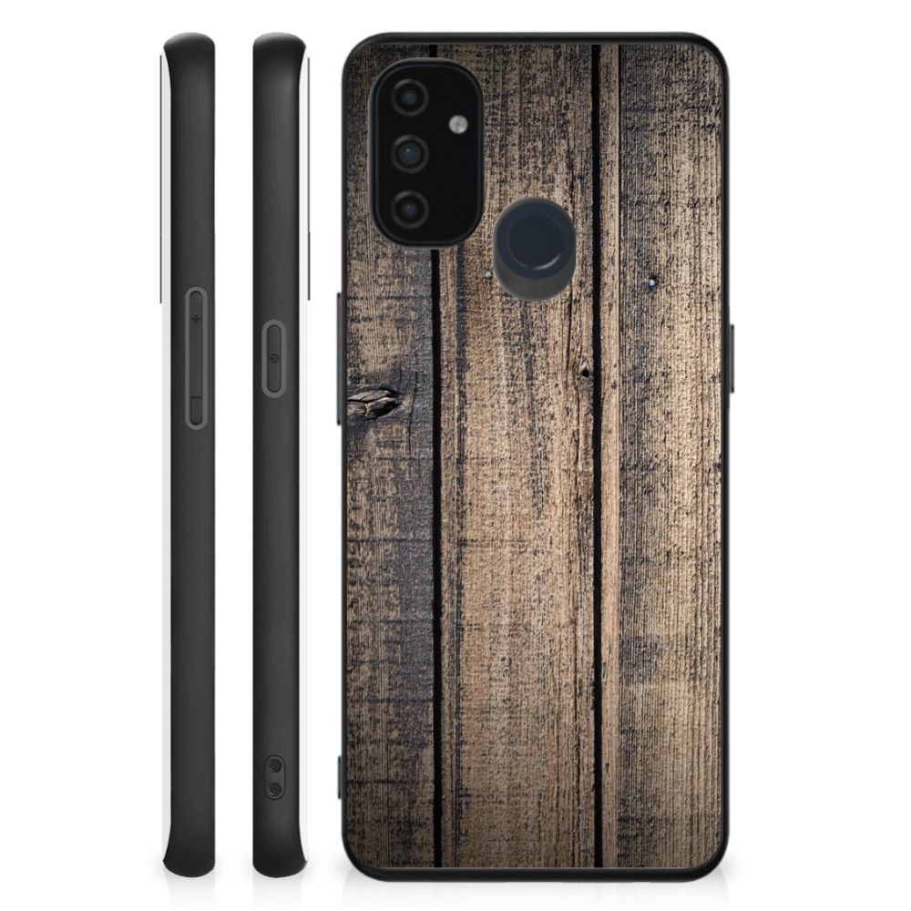 OnePlus Nord N100 Houten Print Telefoonhoesje Steigerhout