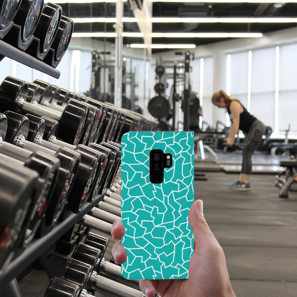 Samsung Galaxy S9 Plus Bookcase Cracks Blue