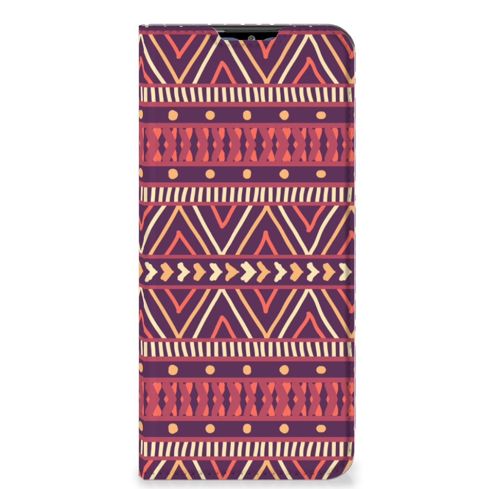 Samsung Galaxy M02s | A02s Hoesje met Magneet Aztec Paars - B2C Telecom