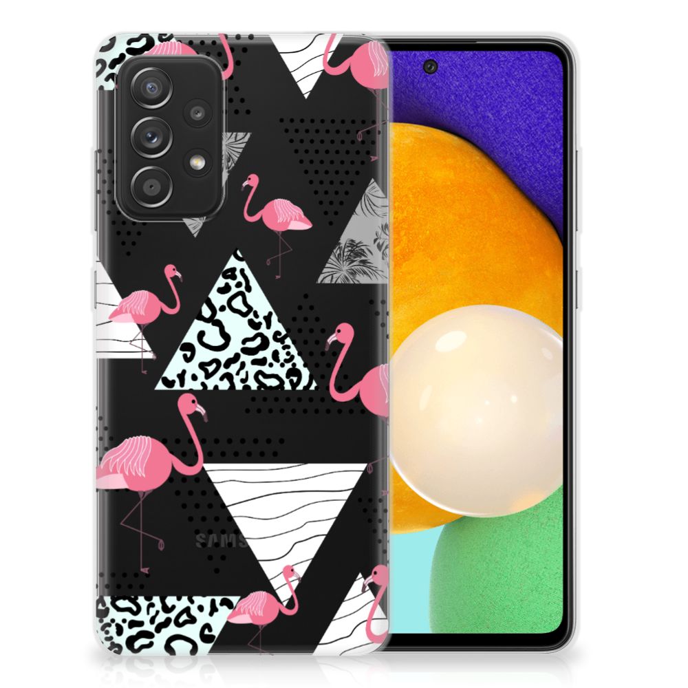 Samsung Galaxy A52 (5G/4G) TPU Hoesje Flamingo Triangle