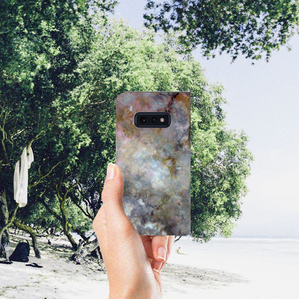 Samsung Galaxy S10e Standcase Marmer Grijs
