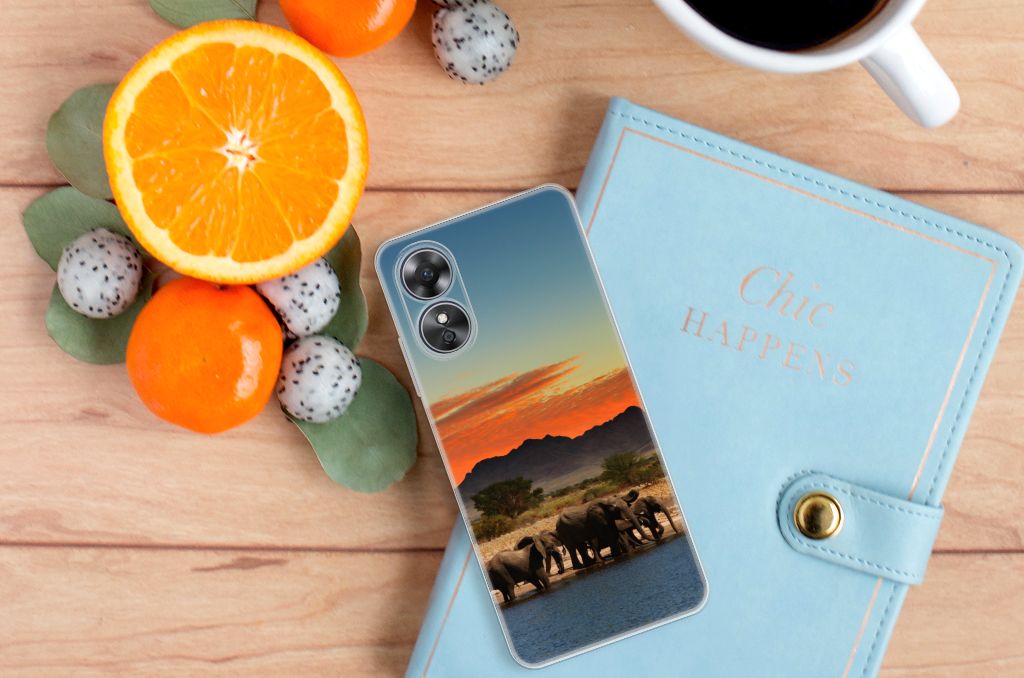 OPPO A17 TPU Hoesje Olifanten B2C Telecom