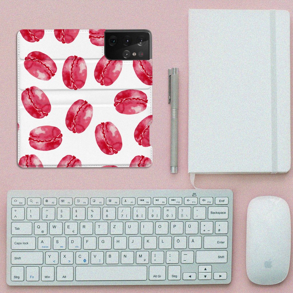 Samsung Galaxy S21 Ultra Flip Style Cover Pink Macarons - B2C Telecom