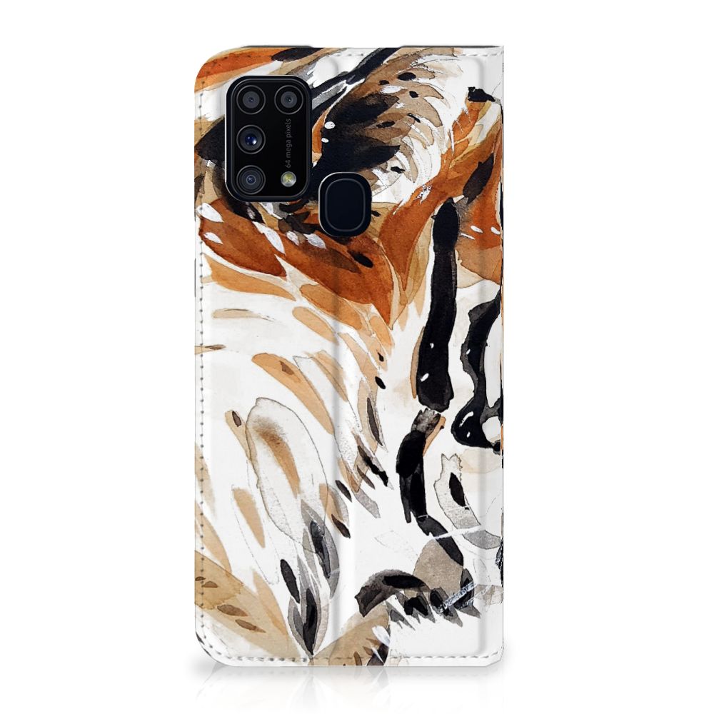 Bookcase Samsung Galaxy M31 Watercolor Tiger - B2C Telecom