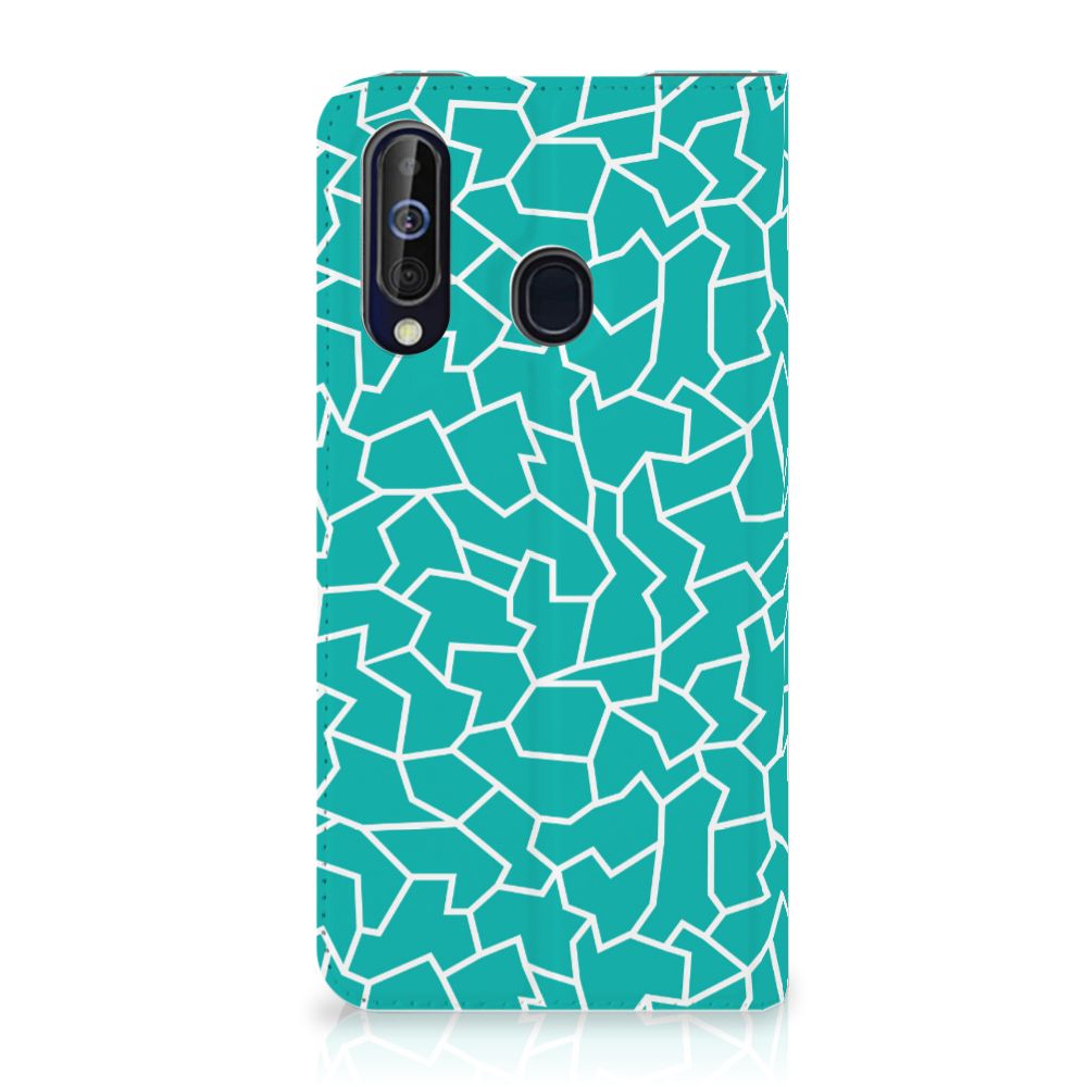 Samsung Galaxy A60 Bookcase Cracks Blue