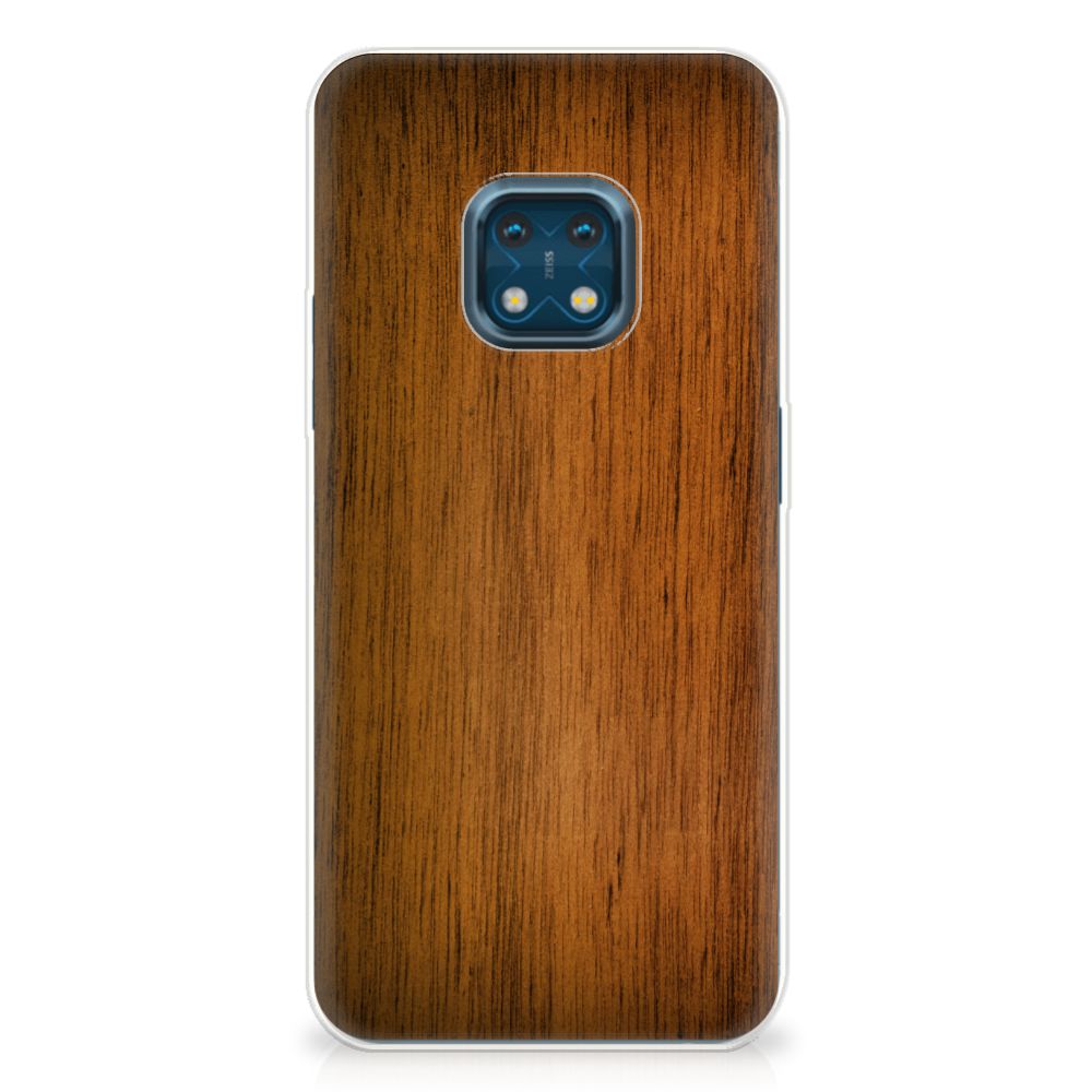 Nokia XR20 Bumper Hoesje Donker Hout