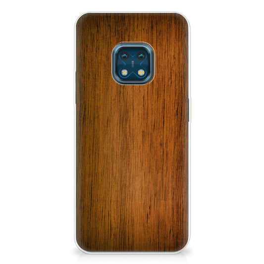 Nokia XR20 Bumper Hoesje Donker Hout