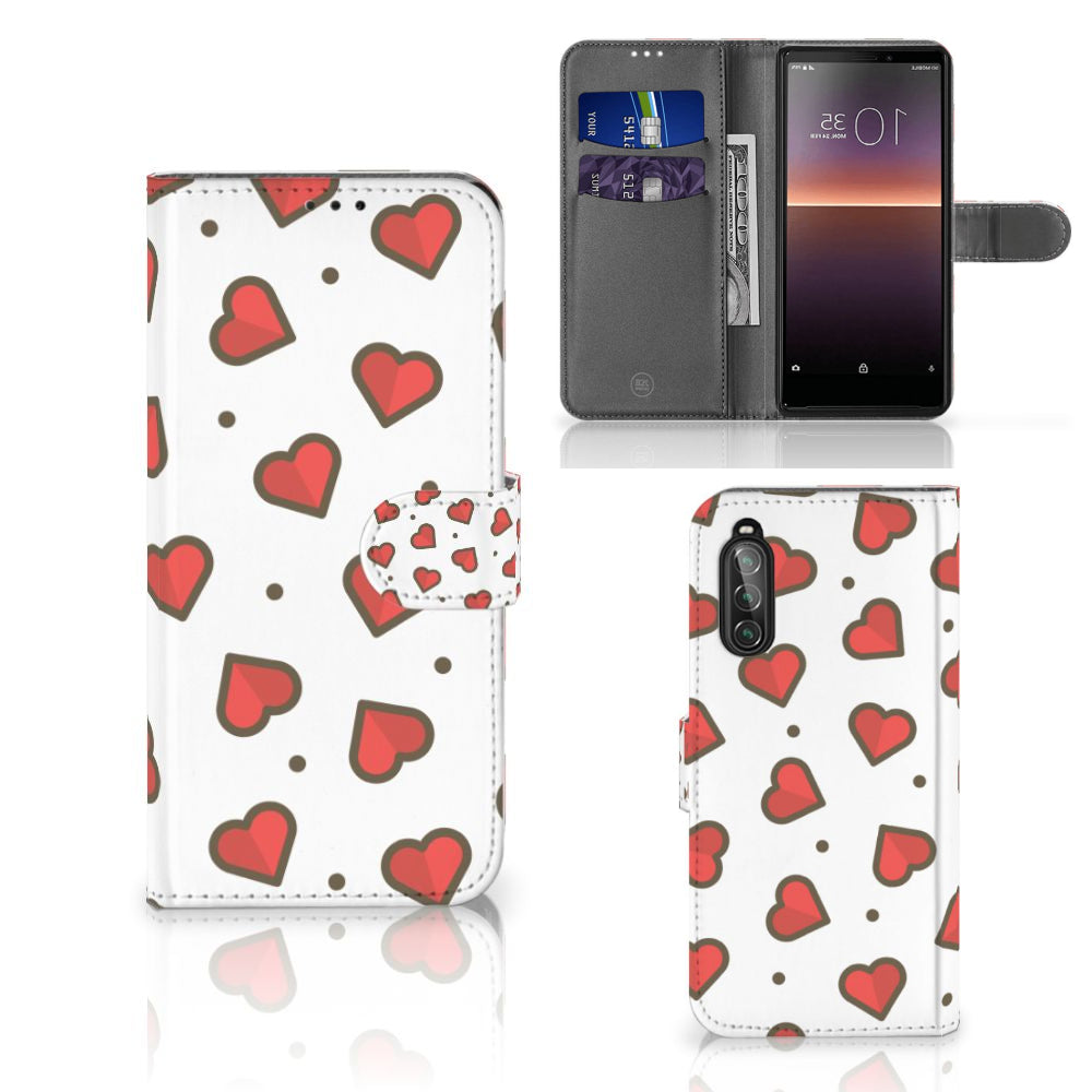 Sony Xperia 10 II Telefoon Hoesje Hearts