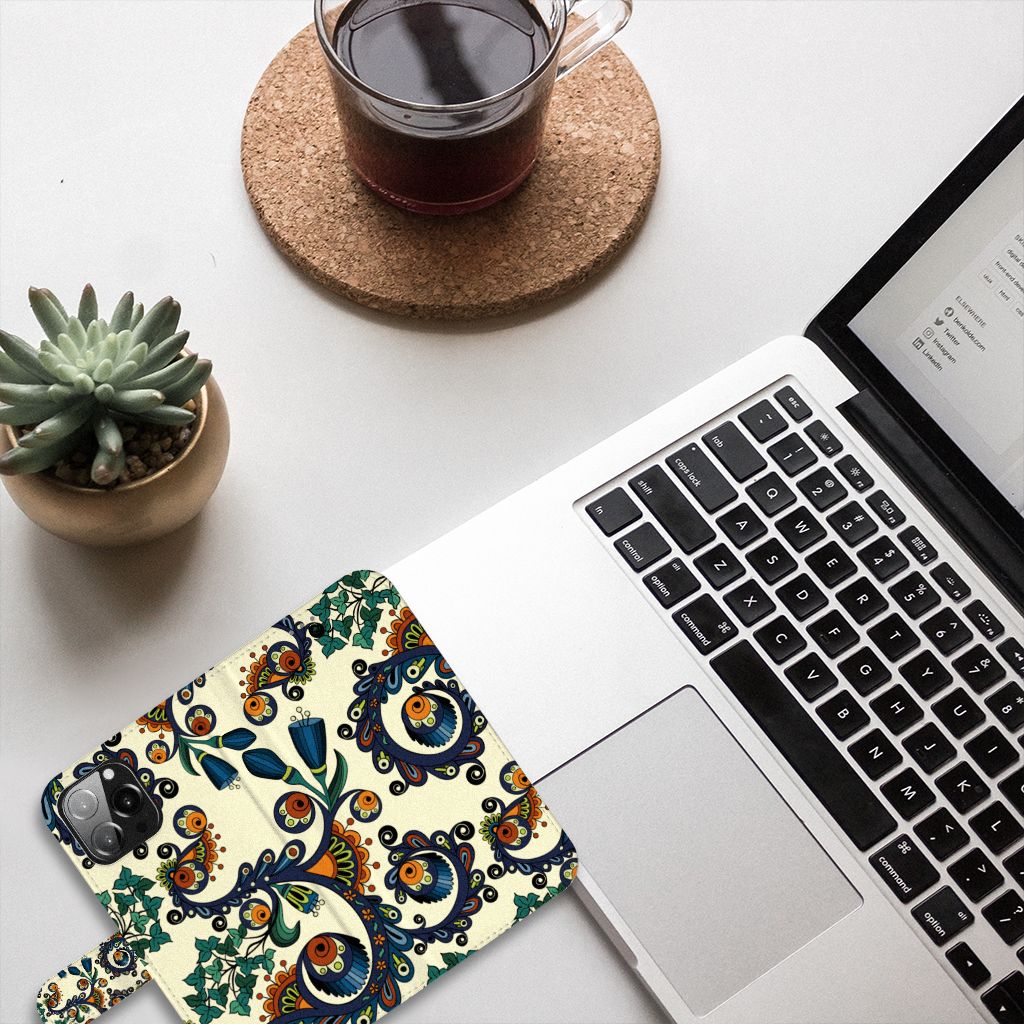 Wallet Case iPhone 13 Pro Max Barok Flower