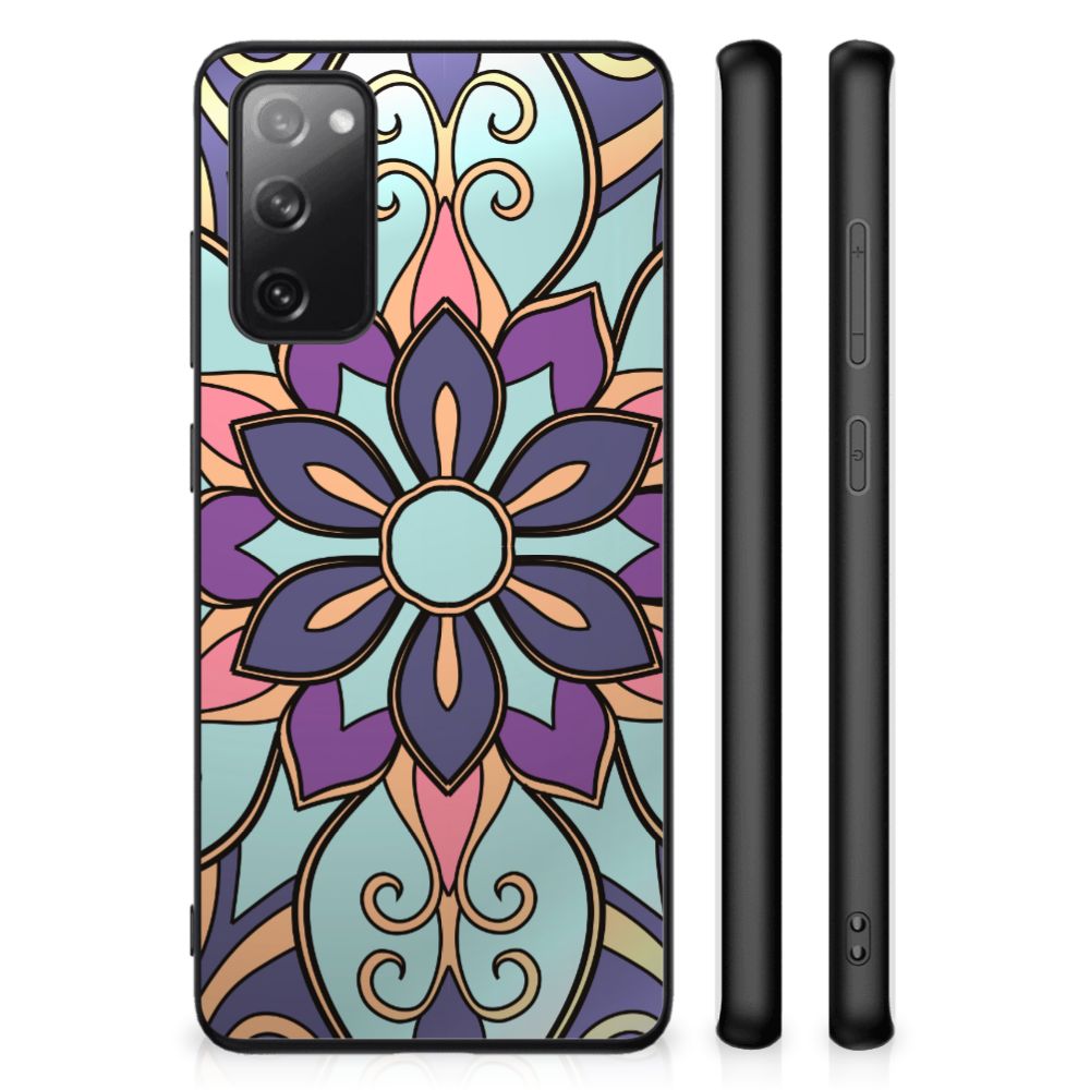 Samsung Galaxy S20 FE Bloemen Hoesje Purple Flower B2C Telecom