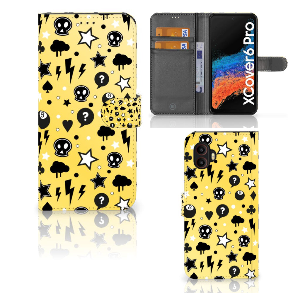 Telefoonhoesje met Naam Samsung Galaxy Xcover 6 Pro Punk Geel