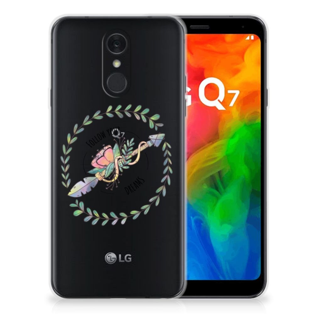 LG Q7 Telefoonhoesje met Naam Boho Dreams