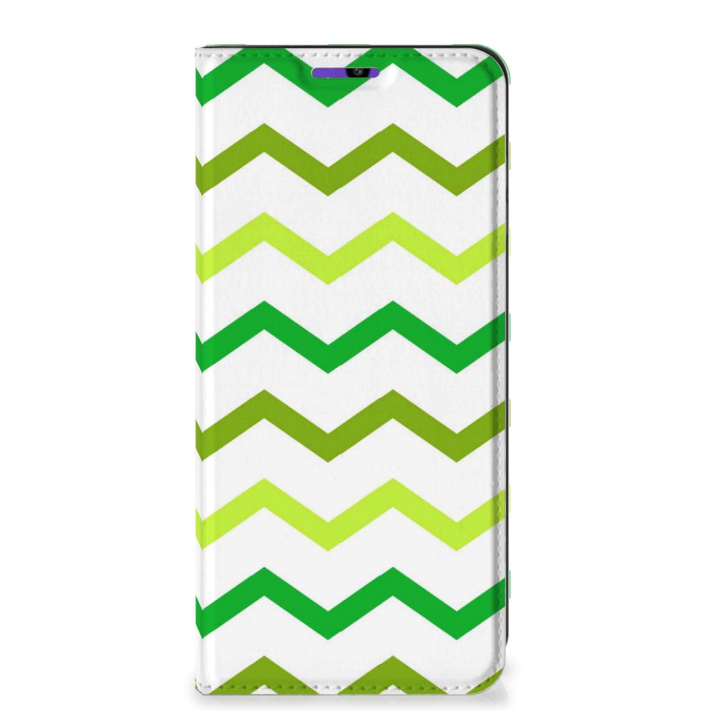 Samsung Galaxy A22 4G | M22 Hoesje met Magneet Zigzag Groen - B2C Telecom