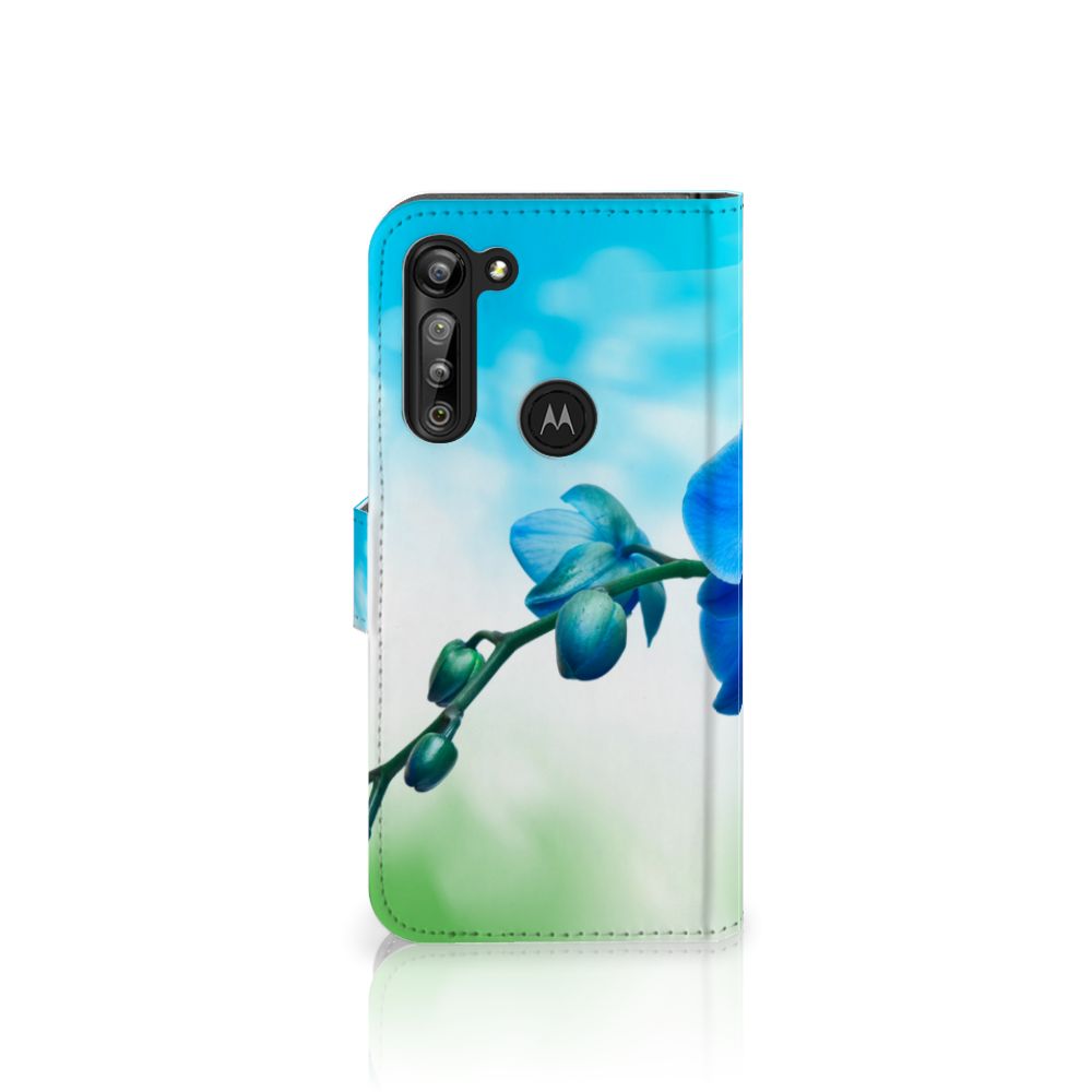 Motorola G8 Power Hoesje Orchidee Blauw - Cadeau voor je Moeder
