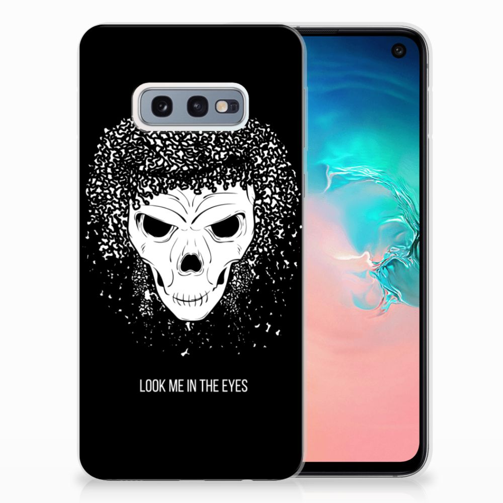 Silicone Back Case Samsung Galaxy S10e Skull Hair