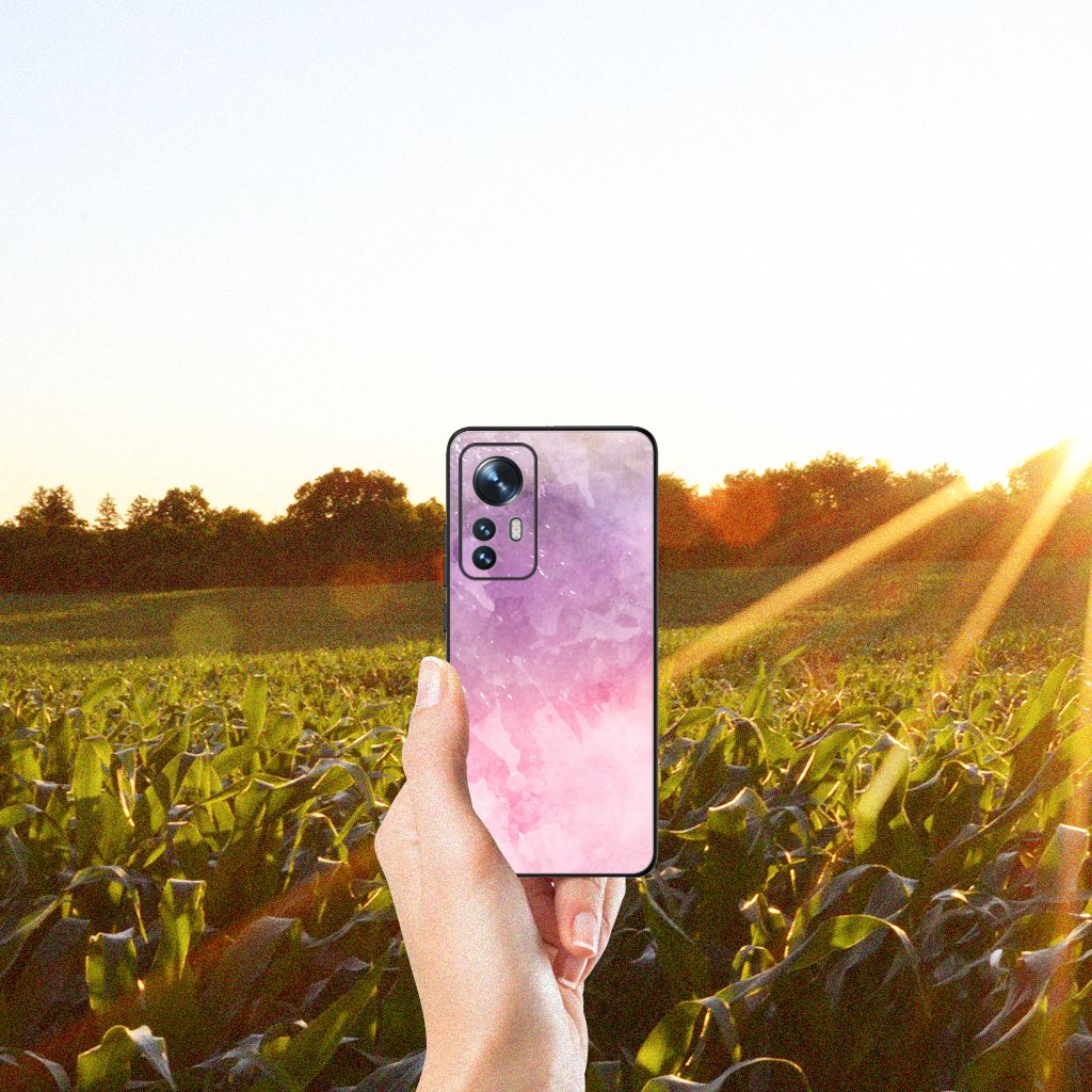 Kleurrijke Telefoonhoesje Xiaomi 12 | 12X Pink Purple Paint B2C Telecom