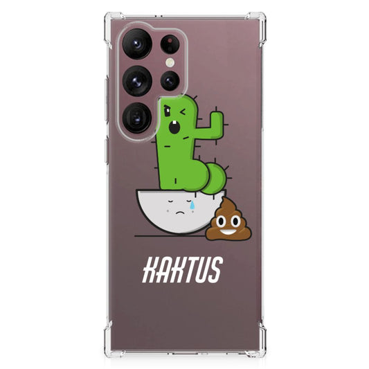 Samsung Galaxy S23 Ultra Stevig Bumper Hoesje Cactus Poo