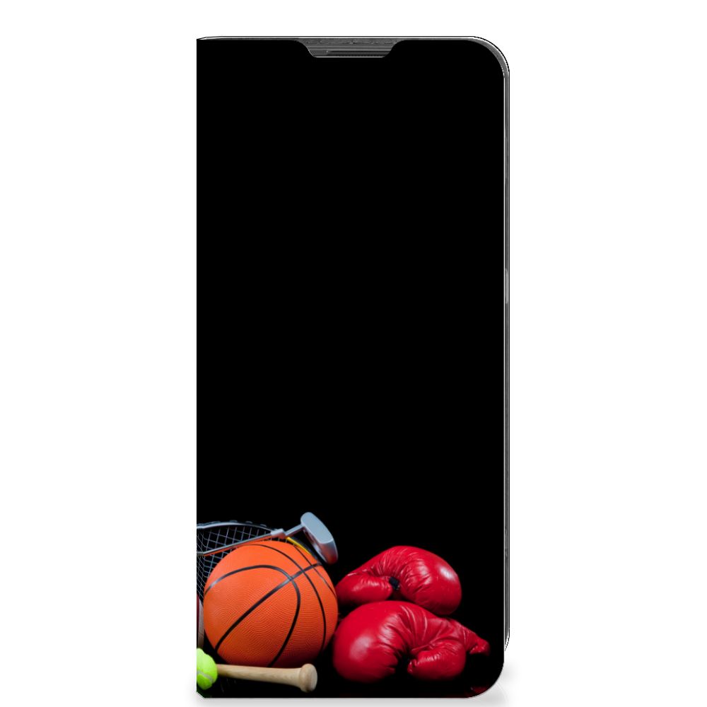 OnePlus 10 Pro Hippe Standcase Sports met basketbal en bokshandschoenen voor sportliefhebbers.