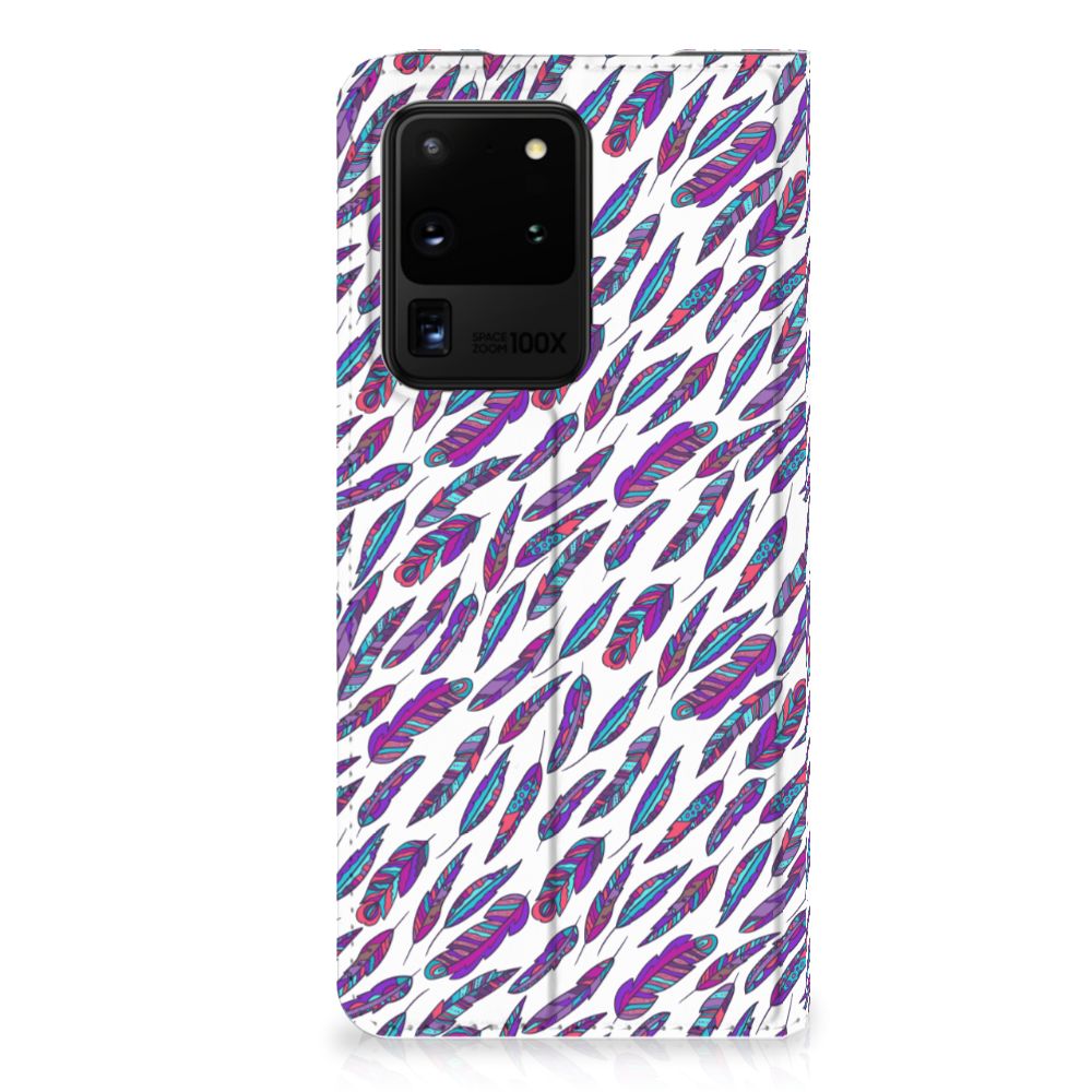 Samsung Galaxy S20 Ultra Hoesje met Magneet Feathers Color - B2C Telecom