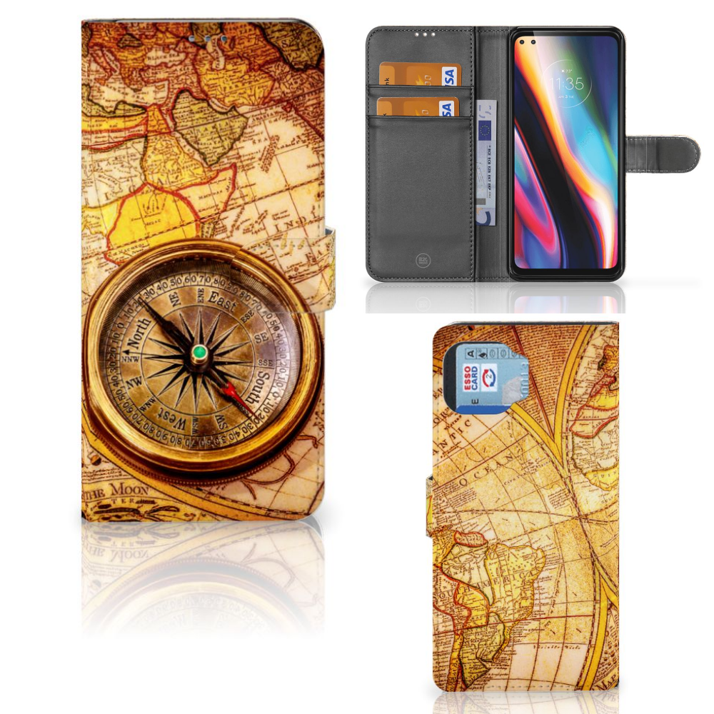 Motorola Moto G 5G Plus Flip Cover Kompas