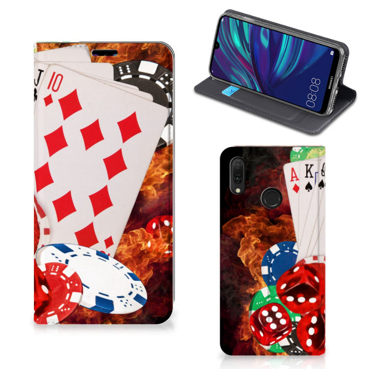 Huawei Y7 hoesje Y7 Pro (2019) Hippe Standcase Casino