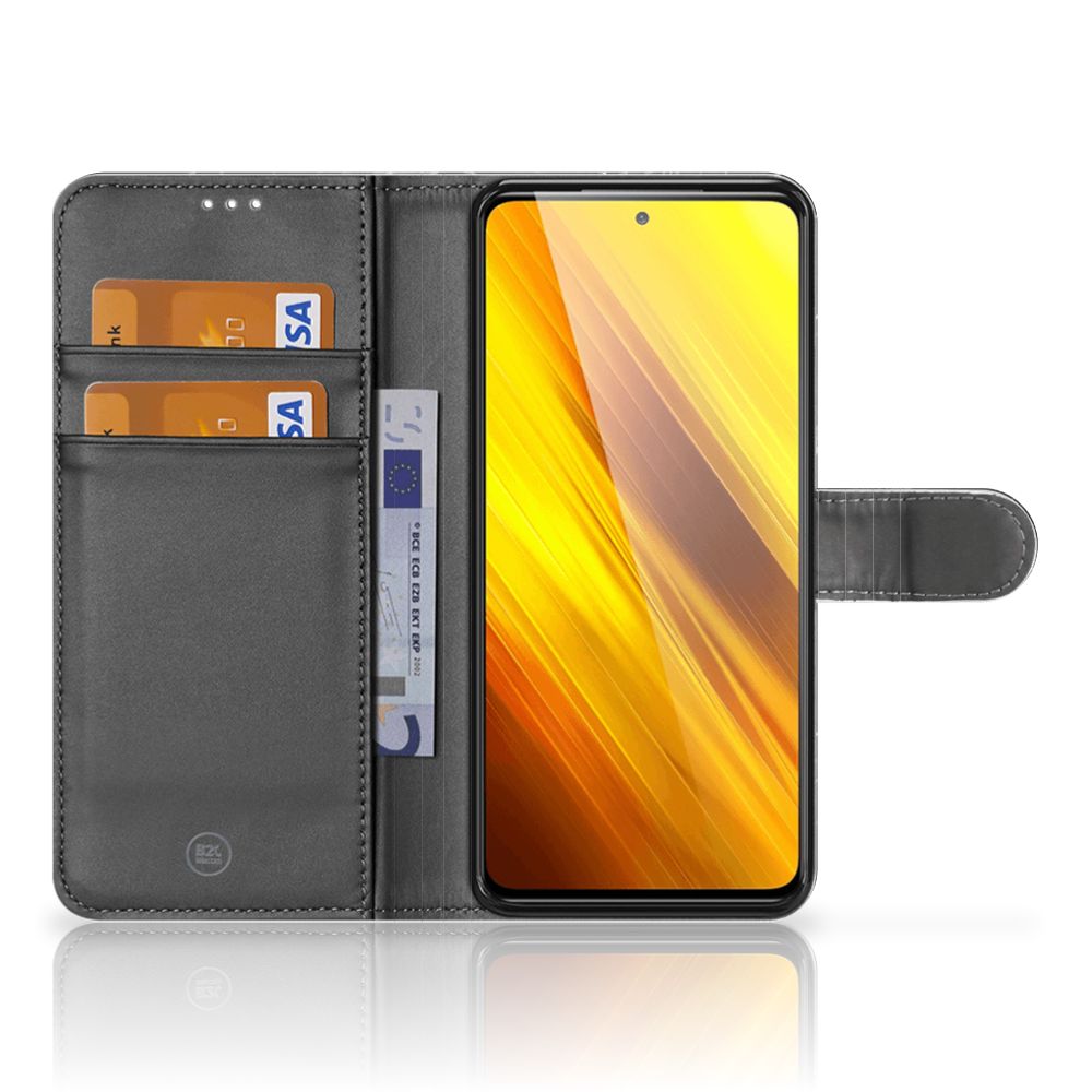 Xiaomi Poco X3 | Poco X3 Pro Bookcase Marmer Zwart - Origineel Cadeau Vader