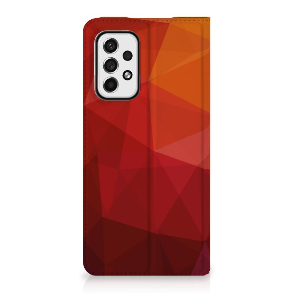 Stand Case voor Samsung Galaxy A73 Polygon Red - B2C Telecom