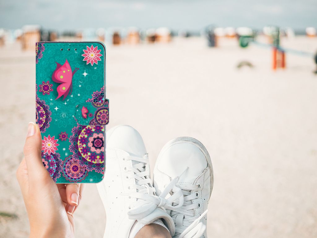 Xiaomi Redmi 8A Hoesje Cirkels en Vlinders
