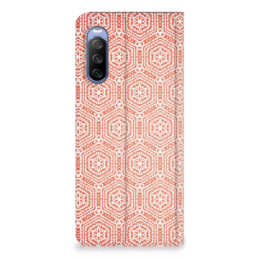 Sony Xperia 10 III Hoesje met Magneet Pattern Orange - B2C Telecom