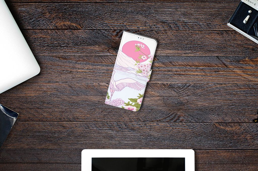 Motorola Moto G9 Plus Telefoonhoesje met Pasjes Bird Standing