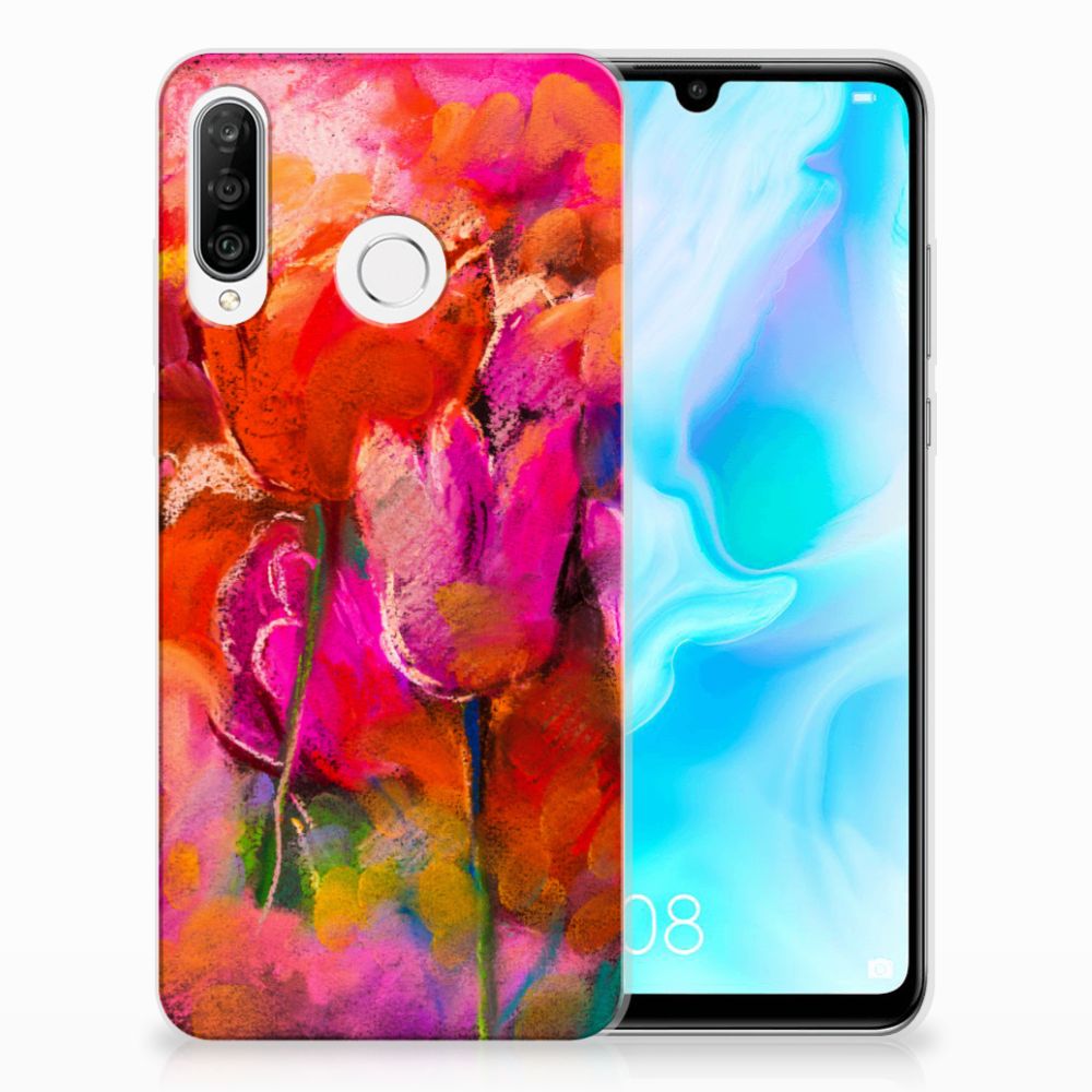 Hoesje maken Huawei P30 Lite Tulips