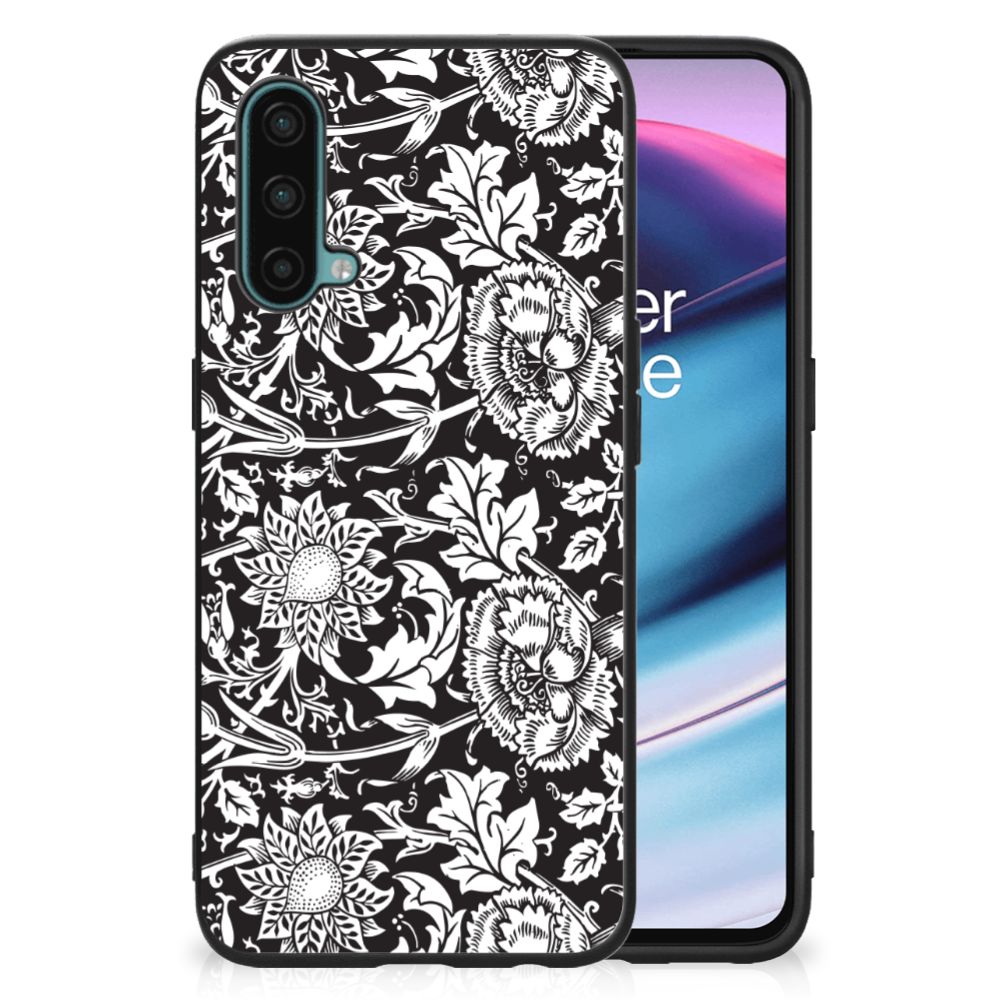 OnePlus Nord CE 5G Bloemen Hoesje Black Flowers B2C Telecom