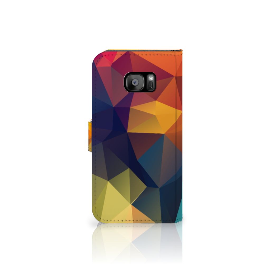 Samsung Galaxy S7 Edge Book Case Polygon Color
