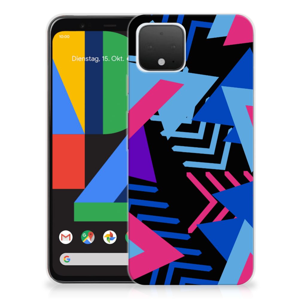 Google Pixel 4 TPU Hoesje Funky Triangle