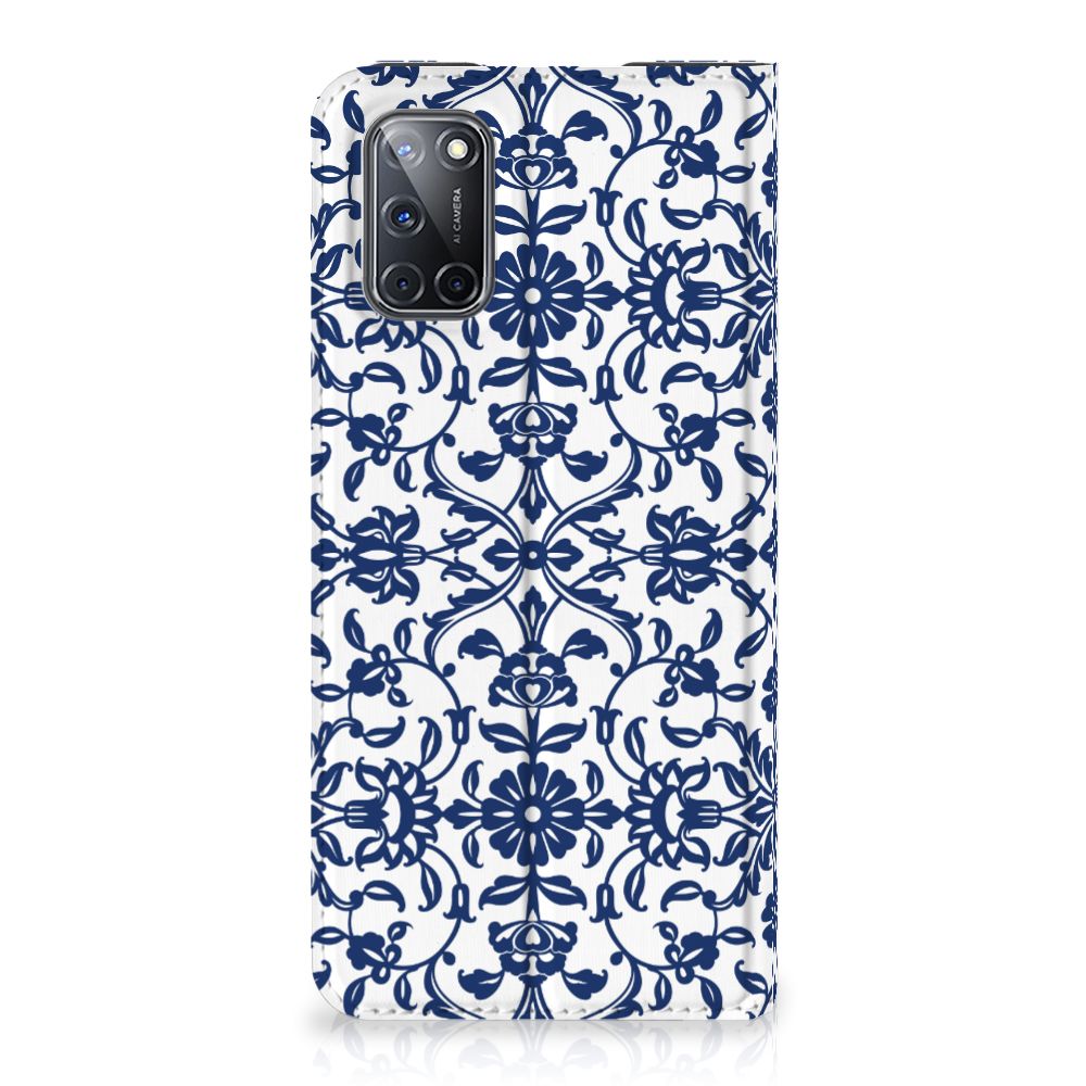 OPPO A52 | A72 Smart Cover Flower Blue - B2C Telecom