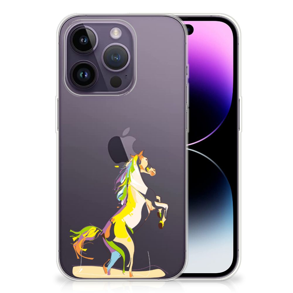 Apple iPhone 14 Pro Telefoonhoesje met Naam Horse Color B2C Telecom