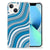 iPhone 13 Doorzichtige Silicone Hoesje Waves Blue B2C Telecom