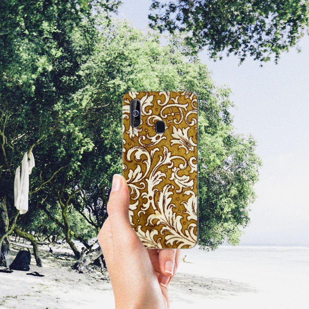 Siliconen Hoesje Samsung Galaxy A60 Barok Goud