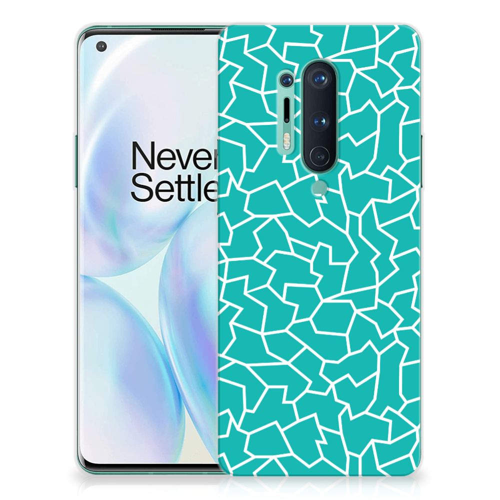 OnePlus 8 Pro Hoesje maken Cracks Blue