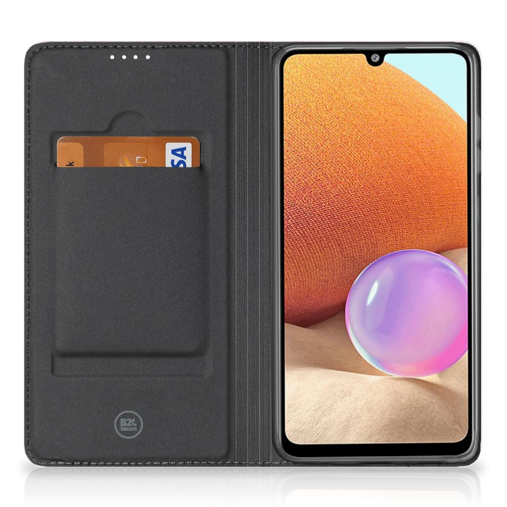 Samsung Galaxy A32 4G | A32 5G Enterprise Editie Standcase Marble Pink - Origineel Cadeau Vriendin