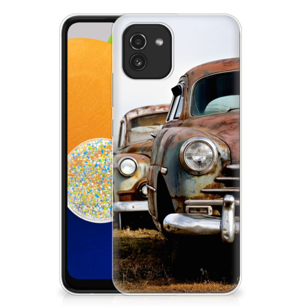 Samsung Galaxy A03 Siliconen Hoesje met foto Vintage Auto B2C Telecom