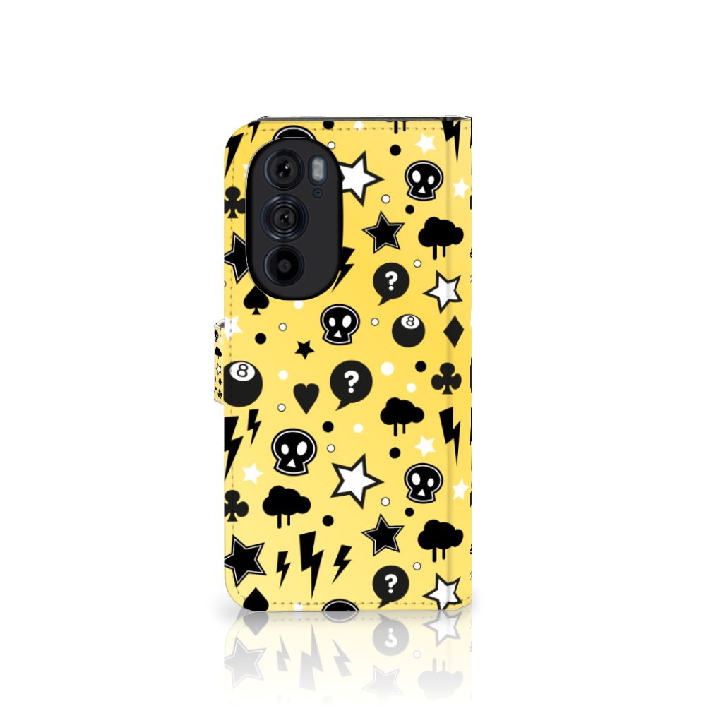 Telefoonhoesje met Naam Motorola Edge 30 Pro Punk Geel