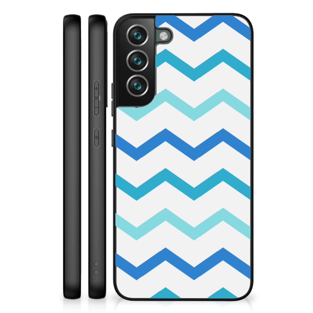 Samsung Galaxy S22 Plus Back Case Zigzag Blauw B2C Telecom