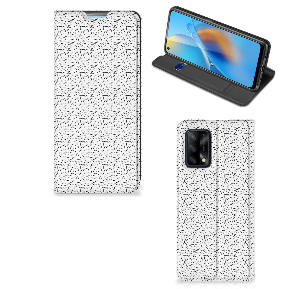 OPPO A74 4G Hoesje met Magneet Stripes Dots - B2C Telecom