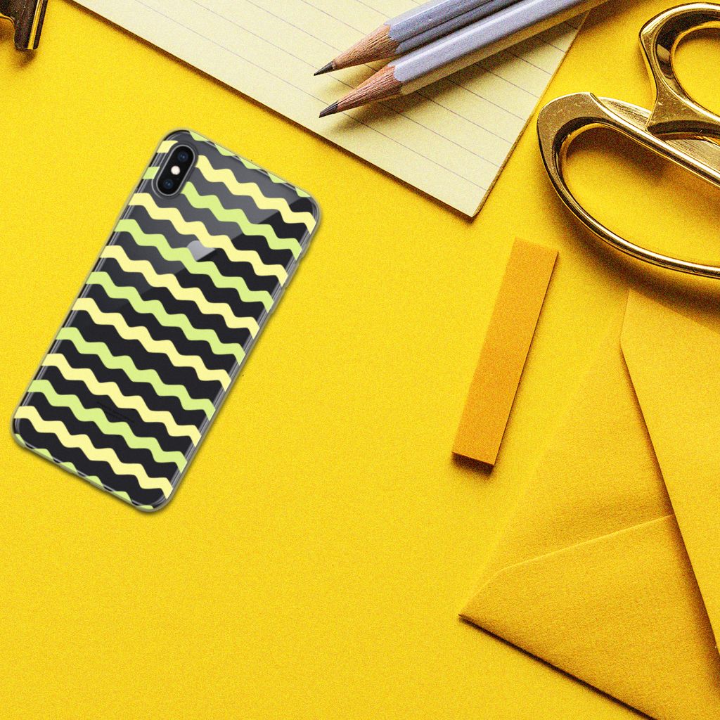 Apple iPhone Xs Max TPU bumper Waves Yellow