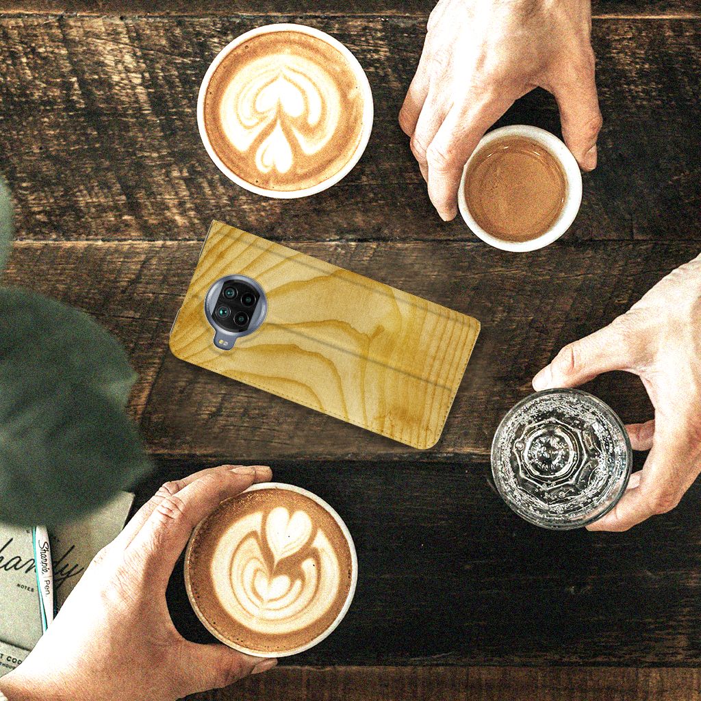 Xiaomi Mi 10T Lite Book Wallet Case Licht Hout - B2C Telecom