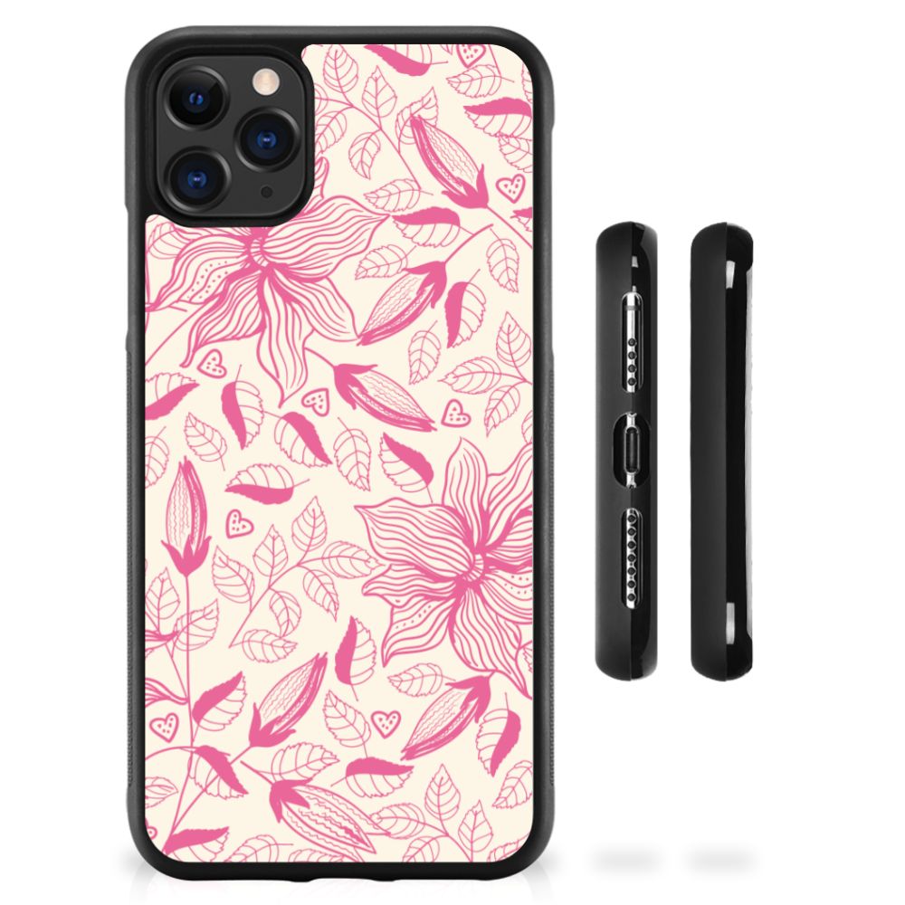 Apple iPhone 11 Pro Max Skin Case Pink Flowers B2C Telecom
