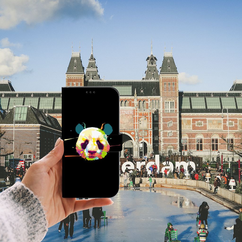 iPhone 13 Pro Max Leuk Hoesje Panda Color met kleurrijke panda afbeelding voor trendy bescherming 📱🐼